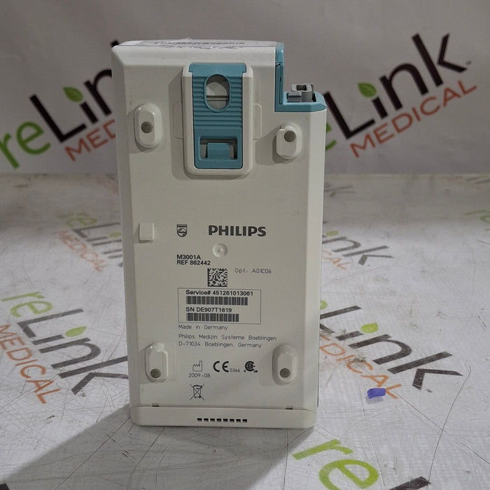 Philips M3001A-A01C06 Fast SpO2, NIBP, ECG, Temp, IBP MMS Module