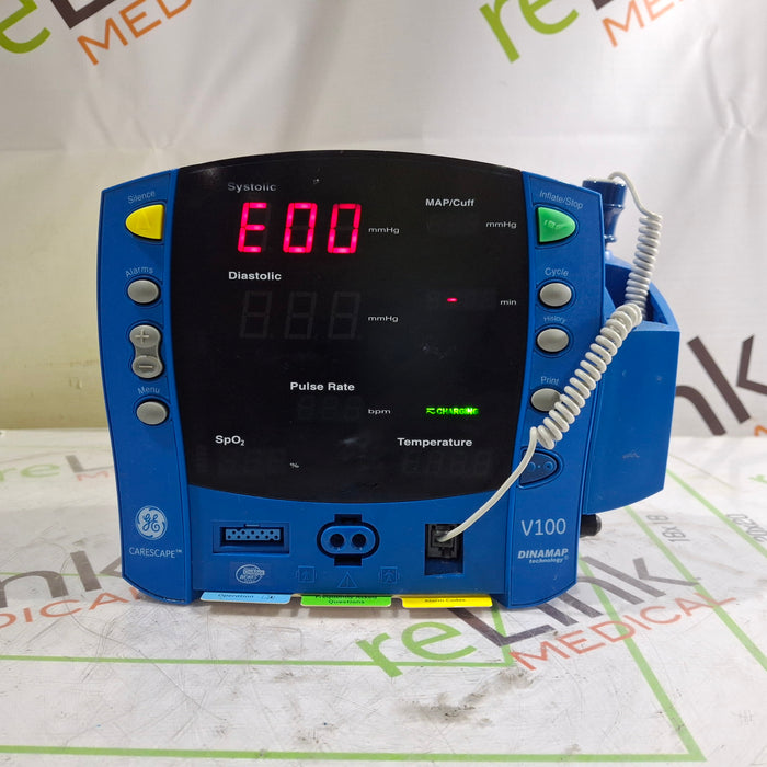 GE Healthcare Dinamap V100 - NIBP, SpO2, Temp Vital Signs Monitor