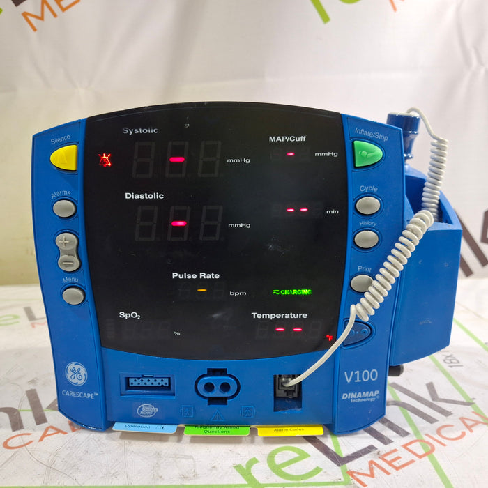 GE Healthcare Dinamap V100 - NIBP, SpO2, Temp Vital Signs Monitor