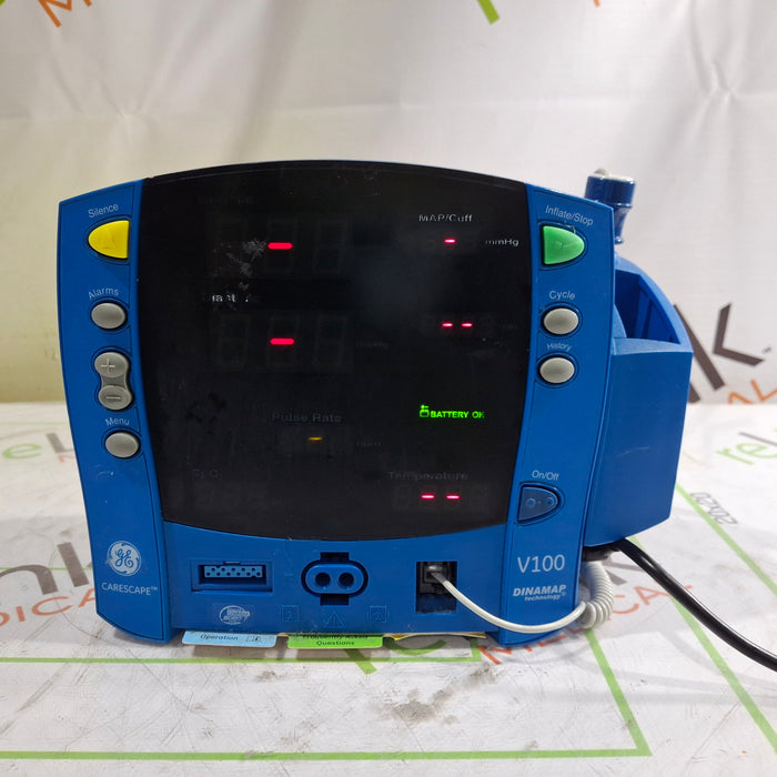 GE Healthcare Dinamap V100 - NIBP, SpO2, Temp Vital Signs Monitor