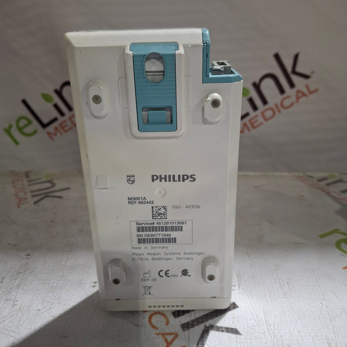 Philips M3001A-A01C06 Fast SpO2, NIBP, ECG, Temp, IBP MMS Module