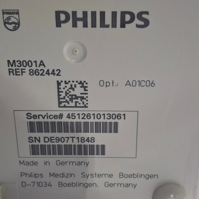 Philips M3001A-A01C06 Fast SpO2, NIBP, ECG, Temp, IBP MMS Module