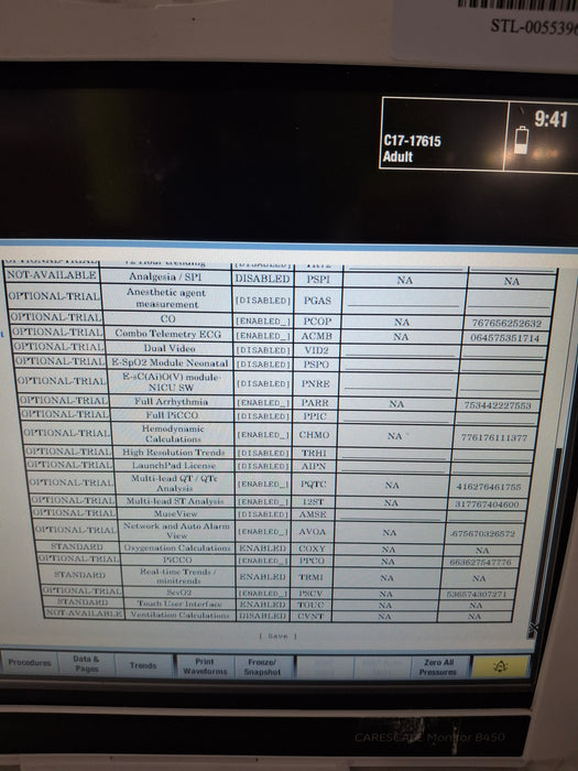 GE Healthcare Carescape B450 Critical Care Patient Monitor