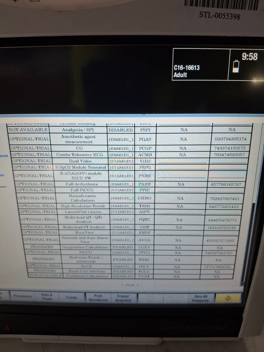 GE Healthcare Carescape B450 Critical Care Patient Monitor