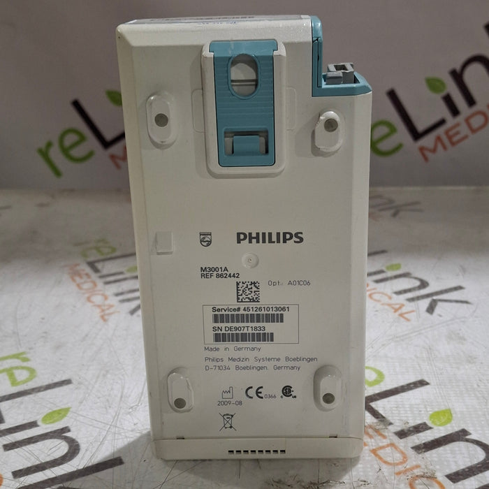 Philips Philips M3001A-A01C06 Fast SpO2, NIBP, ECG, Temp, IBP MMS Module Patient Monitors reLink Online