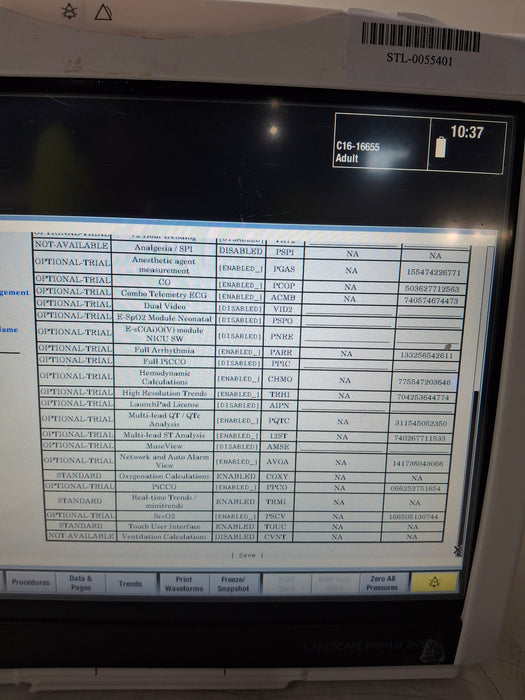 GE Healthcare Carescape B450 Critical Care Patient Monitor