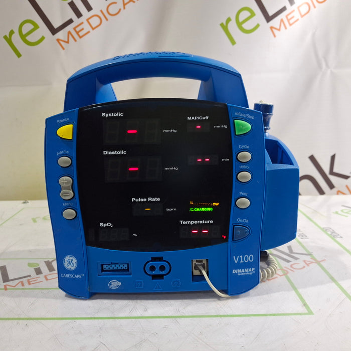 GE Healthcare GE Healthcare Dinamap V100 - NIBP, SpO2, Temp Vital Signs Monitor Patient Monitors reLink Online