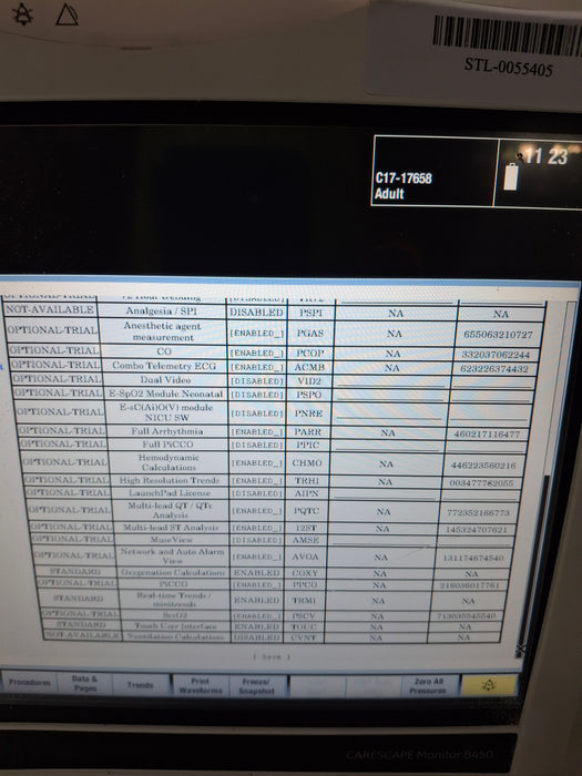 GE Healthcare Carescape B450 Critical Care Patient Monitor