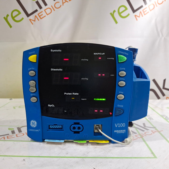 GE Healthcare Dinamap V100 - NIBP, SpO2, Temp Vital Signs Monitor