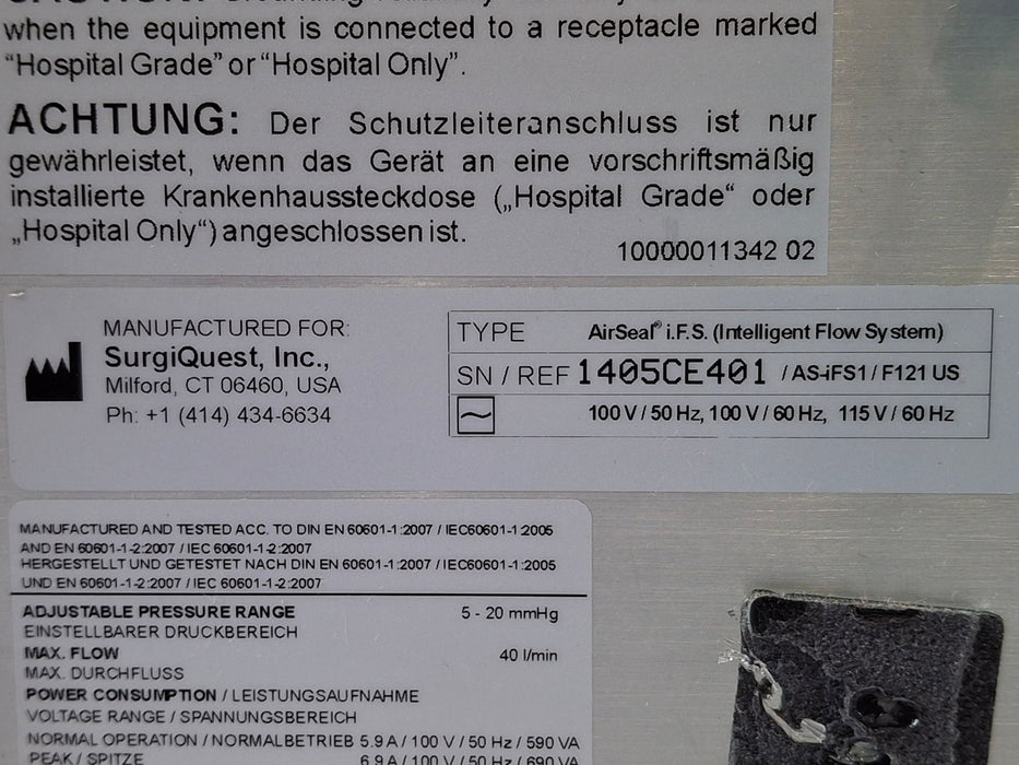 ConMed AirSeal IFS Intelligent Flow System Insufflator