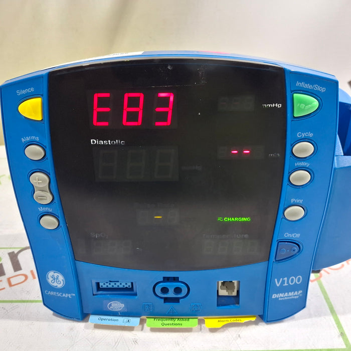 GE Healthcare Dinamap V100 - NIBP, SpO2, Temp Vital Signs Monitor