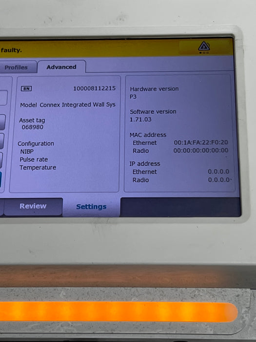 Welch Allyn 84MTVE Connex Integrated Wall System