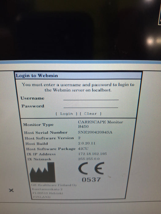 GE Healthcare GE Healthcare Carescape B450 Critical Care Patient Monitor Patient Monitors reLink Online