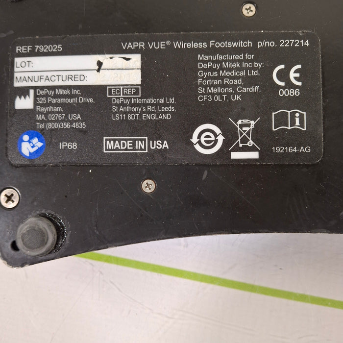 DePuy VAPR VUE Wireless Footswitch