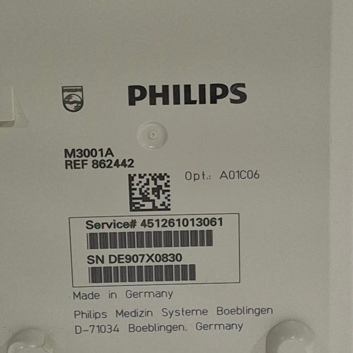 Philips M3001A-A01C06 Fast SpO2, NIBP, ECG, Temp, IBP MMS Module
