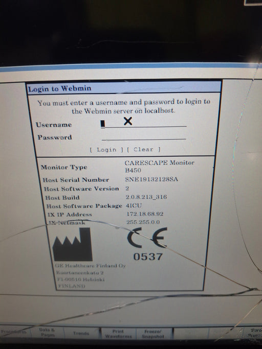 GE Healthcare GE Healthcare Carescape B450 Critical Care Patient Monitor Patient Monitors reLink Online