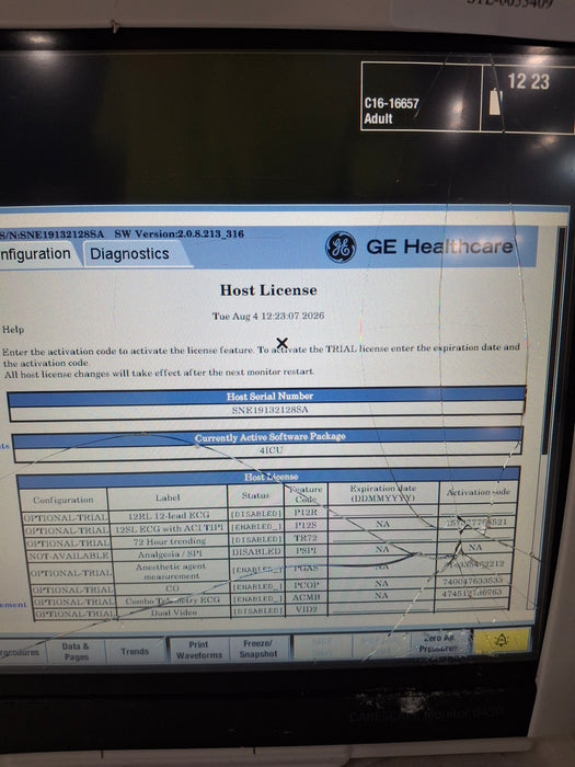 GE Healthcare GE Healthcare Carescape B450 Critical Care Patient Monitor Patient Monitors reLink Online