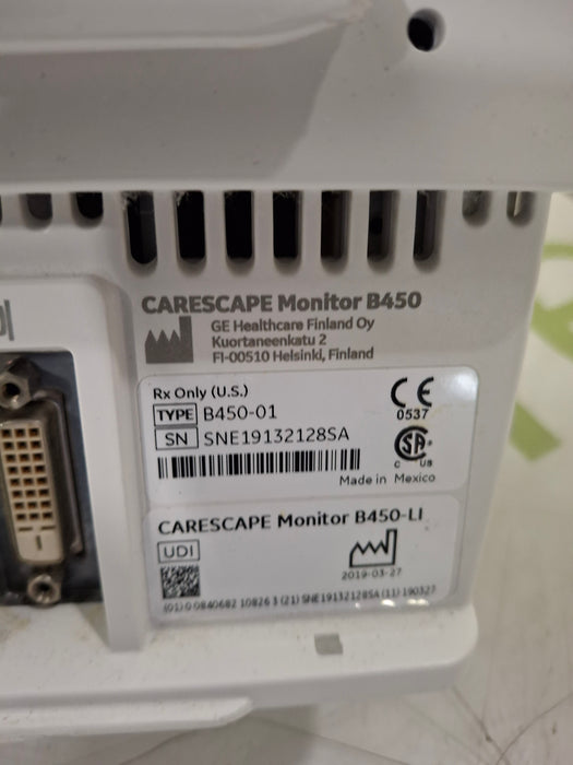 GE Healthcare GE Healthcare Carescape B450 Critical Care Patient Monitor Patient Monitors reLink Online