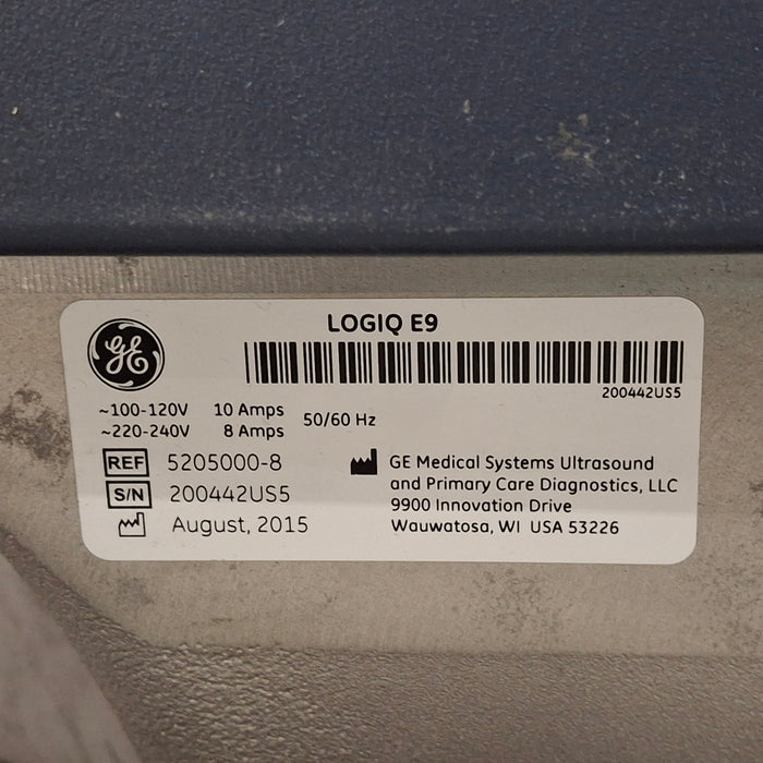 GE Healthcare Logiq E9 Ultrasound