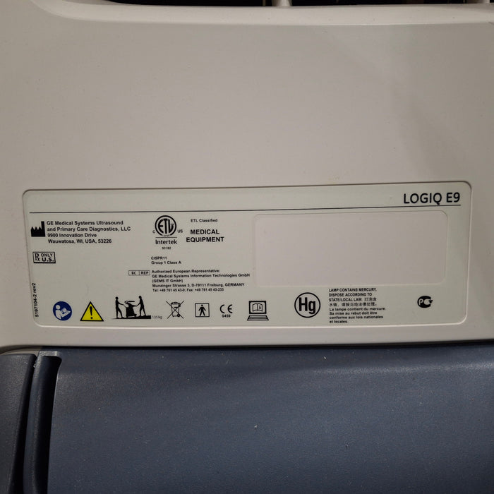 GE Healthcare Logiq E9 Ultrasound