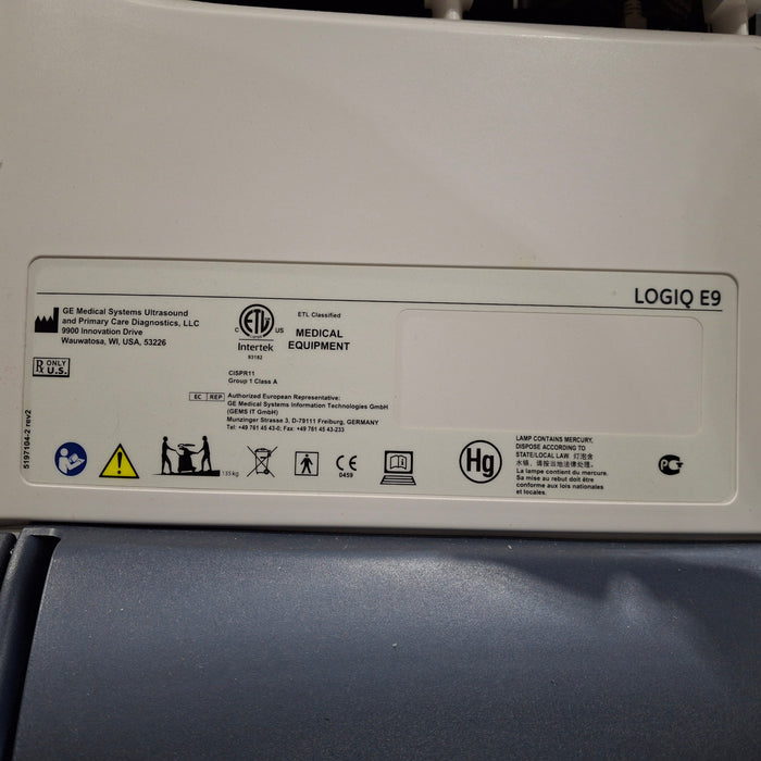 GE Healthcare Logiq E9 Ultrasound