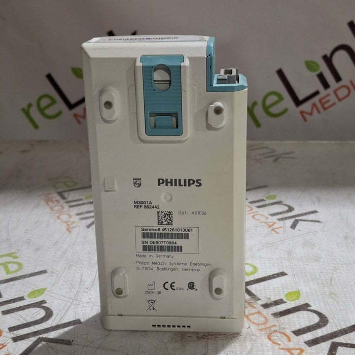 Philips M3001A-A01C06 Fast SpO2, NIBP, ECG, Temp, IBP MMS Module