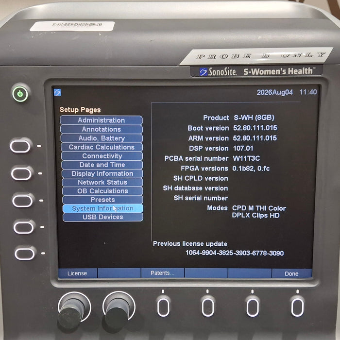 Sonosite S-Cath Ultrasound