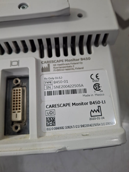 GE Healthcare Carescape B450 Critical Care Patient Monitor