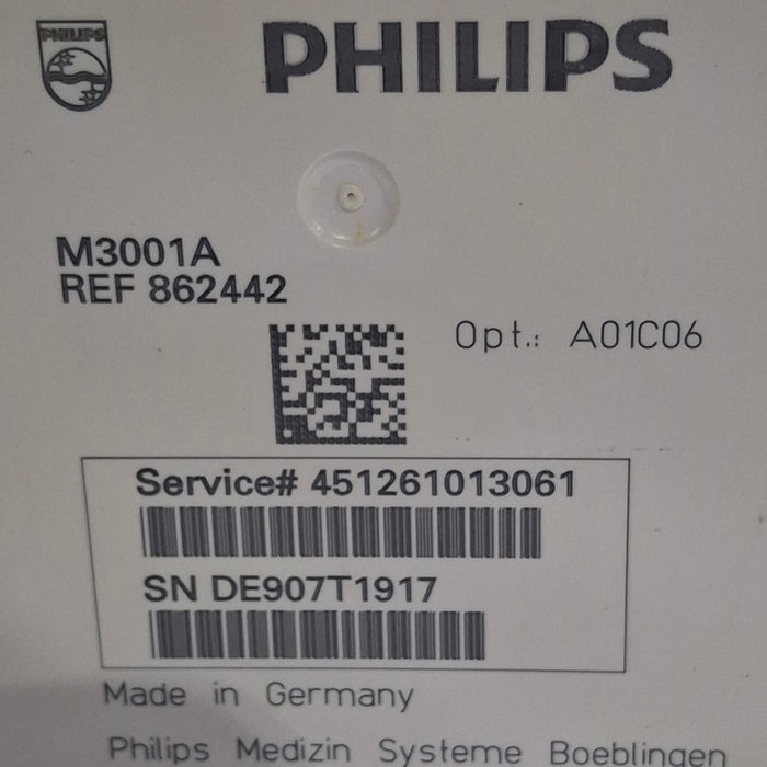 Philips M3001A-A01C06 Fast SpO2, NIBP, ECG, Temp, IBP MMS Module