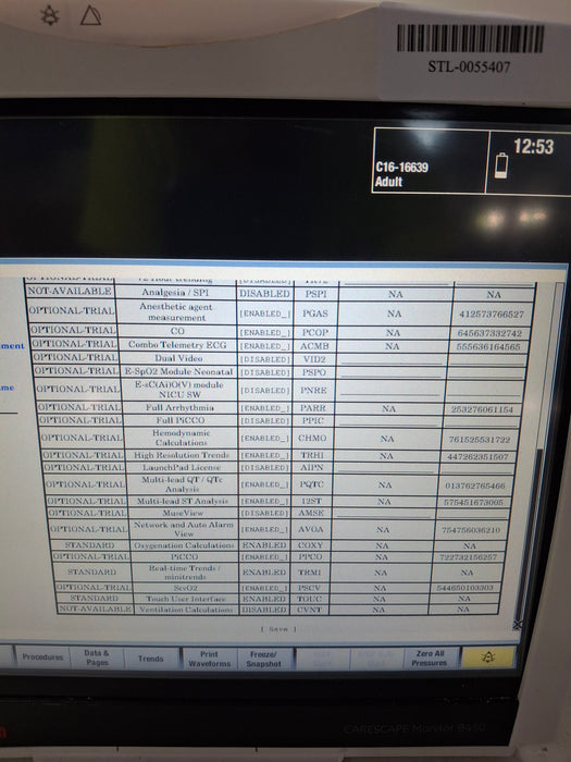 GE Healthcare Carescape B450 Critical Care Patient Monitor