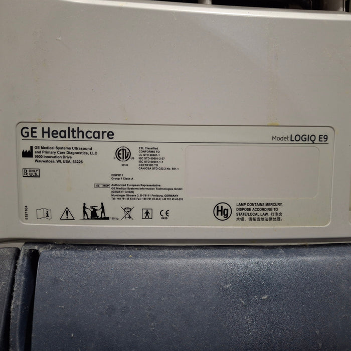 GE Healthcare GE Healthcare Logiq E9 Ultrasound Ultrasound reLink Online