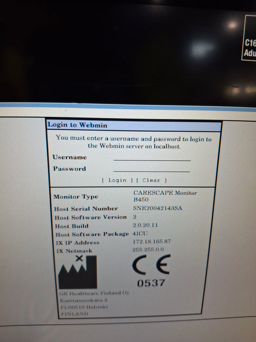 GE Healthcare GE Healthcare Carescape B450 Critical Care Patient Monitor Patient Monitors reLink Online