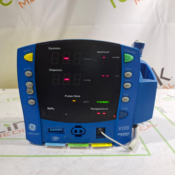 GE Healthcare Dinamap V100 - NIBP, SpO2, Temp Vital Signs Monitor