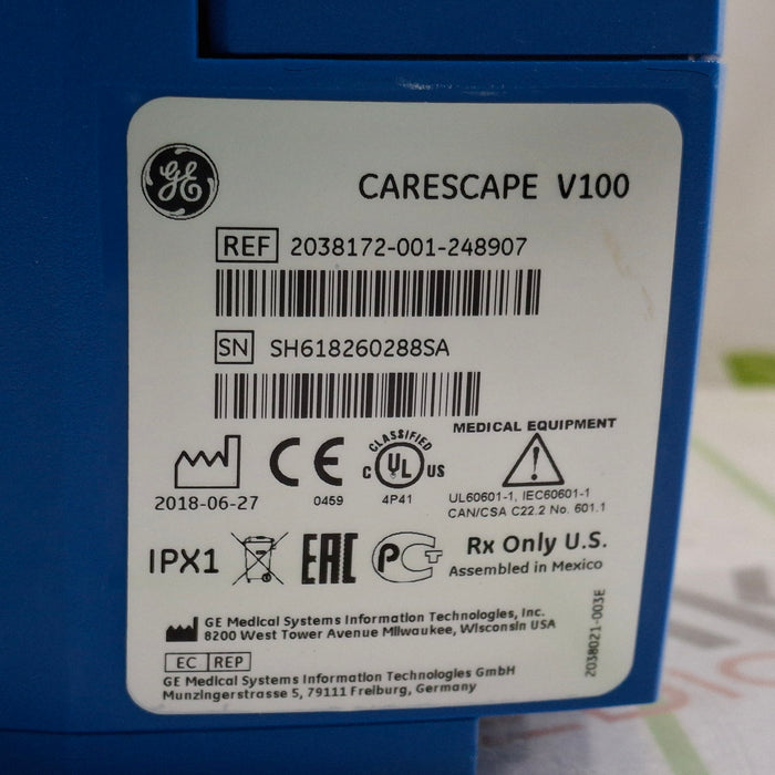 GE Healthcare Dinamap V100 - NIBP, SpO2, Temp Vital Signs Monitor