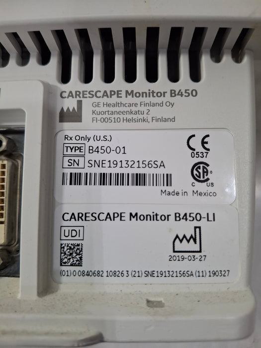 GE Healthcare GE Healthcare Carescape B450 Critical Care Patient Monitor Patient Monitors reLink Online
