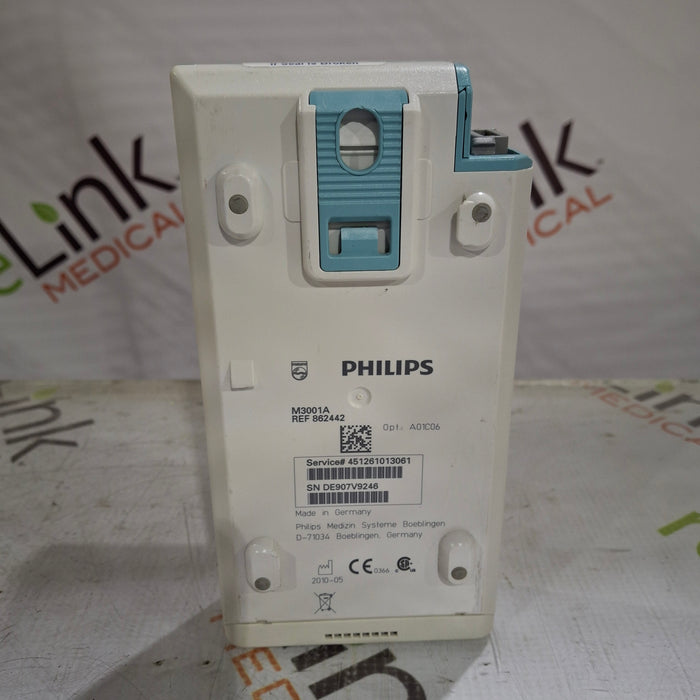 Philips M3001A-A01C06 Fast SpO2, NIBP, ECG, Temp, IBP MMS Module