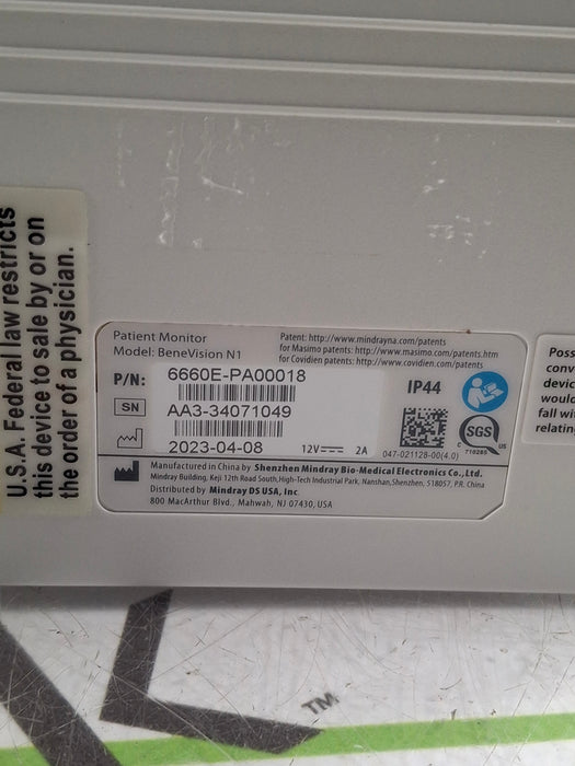 Mindray Benevision N1 Transport Patient Monitor