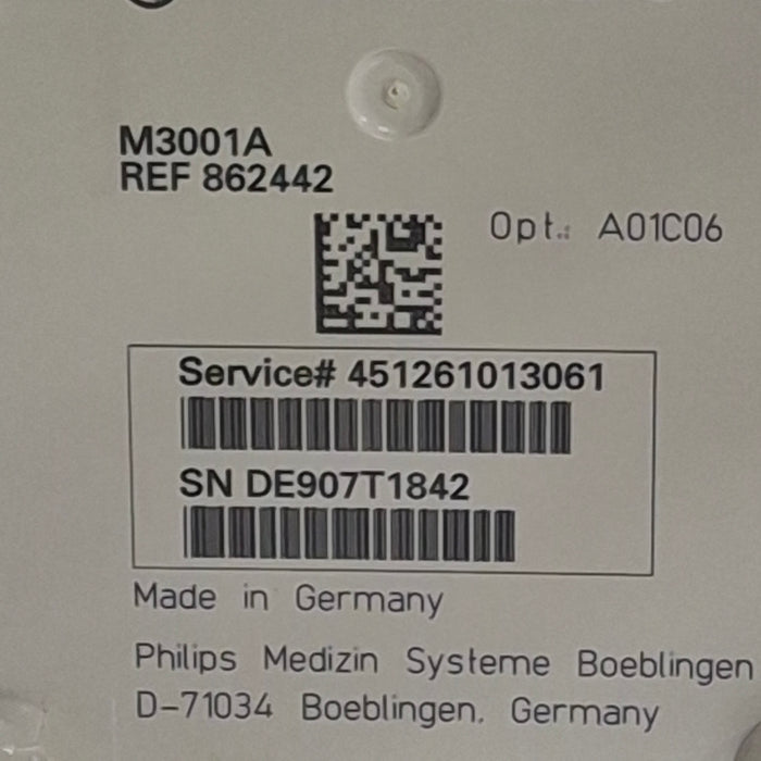 Philips M3001A-A01C06 Fast SpO2, NIBP, ECG, Temp, IBP MMS Module