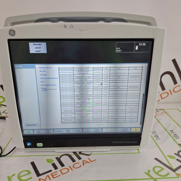 GE Healthcare Carescape B450 Patient Monitor