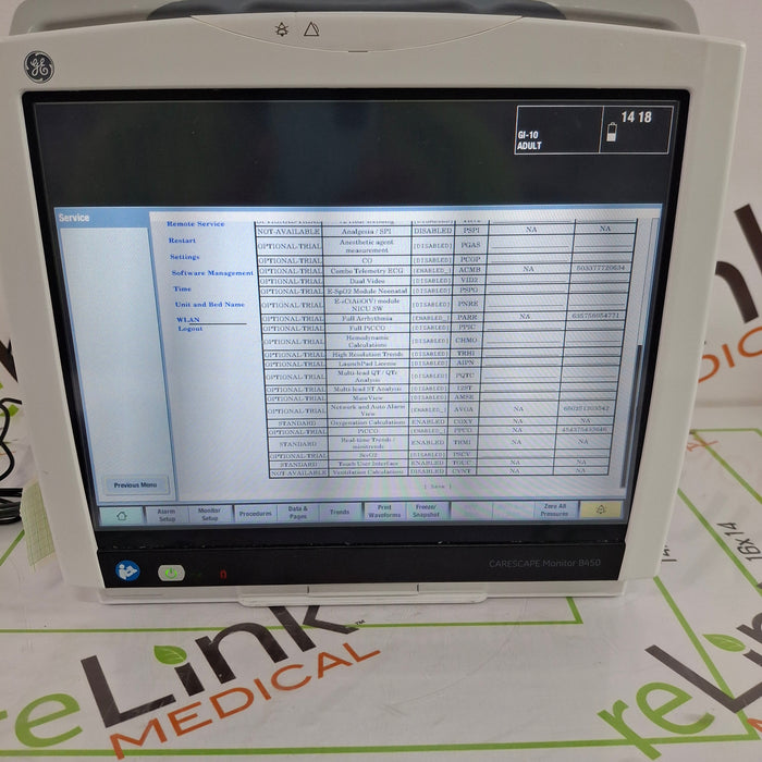 GE Healthcare Carescape B450 Patient Monitor