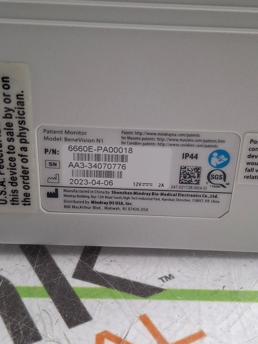 Mindray Benevision N1 Transport Patient Monitor