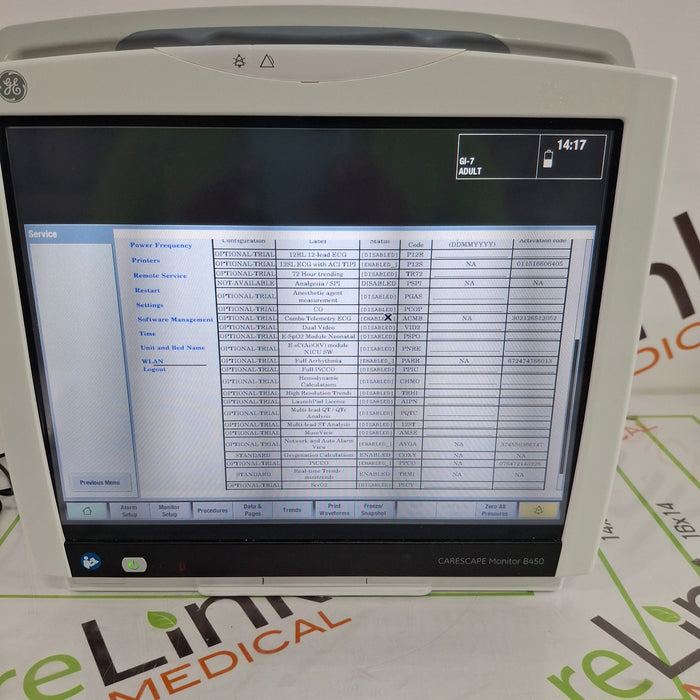 GE Healthcare Carescape B450 Patient Monitor