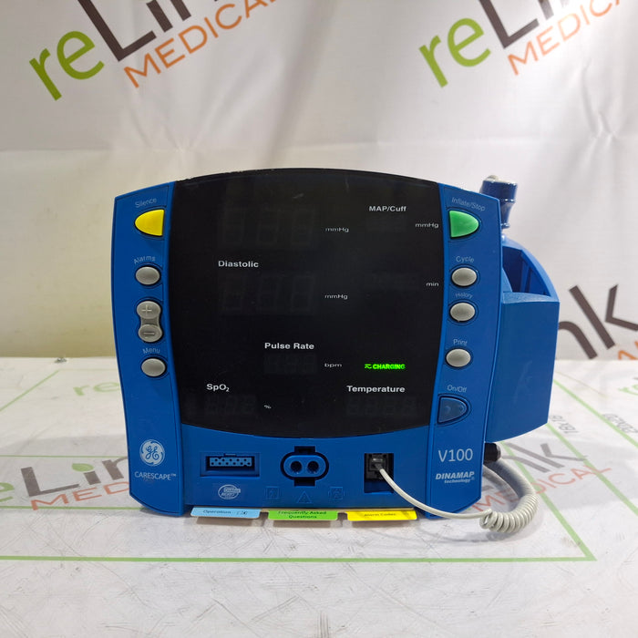 GE Healthcare Dinamap V100 - NIBP, SpO2, Temp Vital Signs Monitor