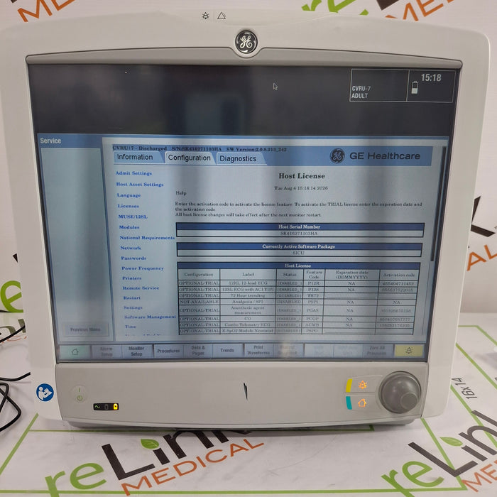 GE Healthcare Carescape B650 Critical Care Patient Monitor