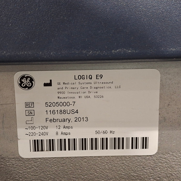 GE Healthcare Logiq E9 Ultrasound