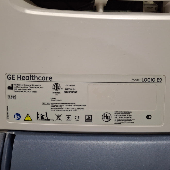 GE Healthcare Logiq E9 Ultrasound