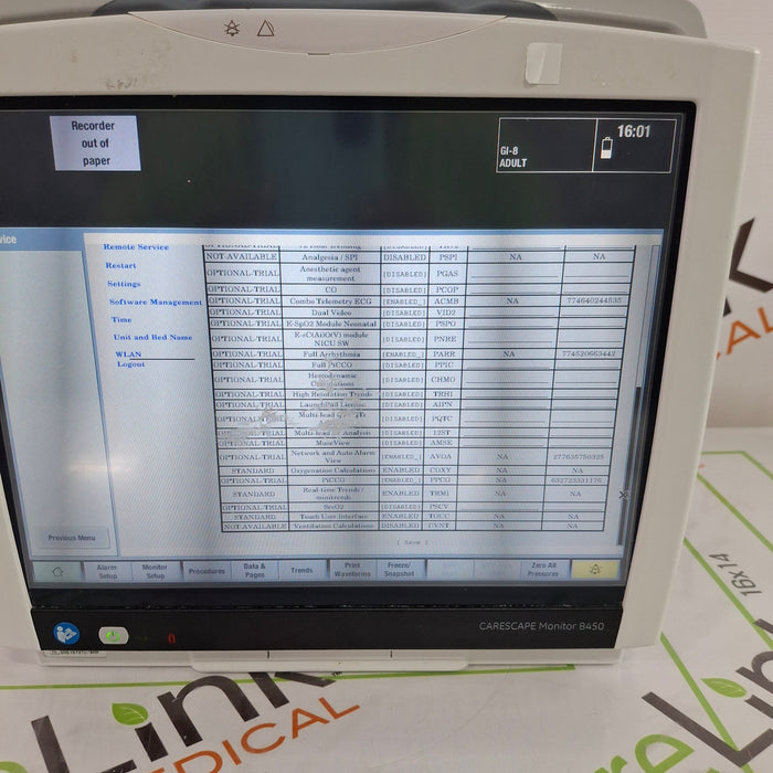 GE Healthcare GE Healthcare Carescape B450 Critical Care Patient Monitor Patient Monitors reLink Online