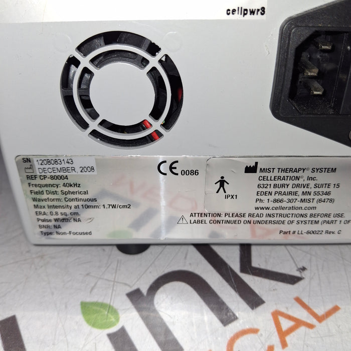 Celleration MIST CP-80004 Ultrasound Therapy Unit