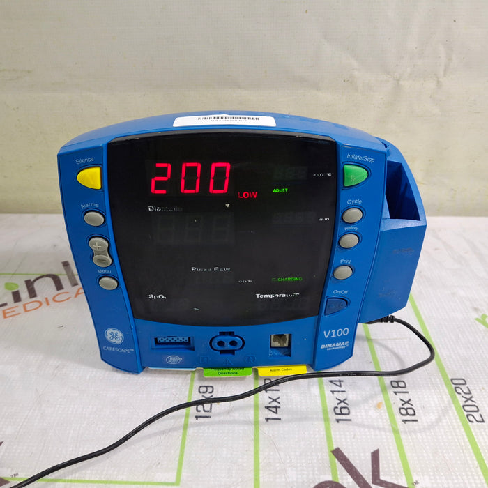 GE Healthcare Dinamap V100 - NIBP, SpO2, Temp Vital Signs Monitor