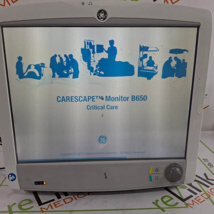 GE Healthcare Carescape B650 Critical Care Patient Monitor